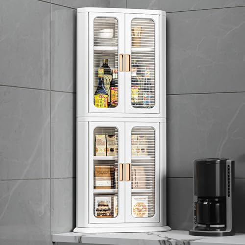 Gabinete de esquina moderno plegable: estante organizador de plástico para baño