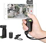 Aoonar Smartphone Grip Handle Rig Phone Stand Holder with Wrist Strap, Tripod Mount & Cold Shoe Mount for Lights and Microphones - for iPhone, Samsung, HTC, LG, Google, Android