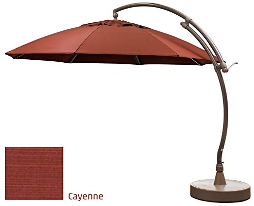 CHIC TEAK Sun Garden Umbrella, The Original from Germany. Cayenne Canopy with Bronze