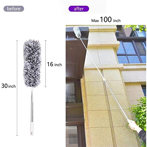 Vadrouille duster en microfibre pliante et extra longue pour capter la poussière