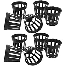 Pongnas 10pcs Hydroponic Net Pots with DrainagePlastic Plant Holders for Aquarium,Indoor Outdoor Gardening,Semi Hydro & Clay Pod Systems