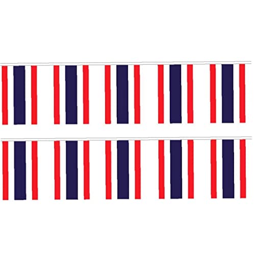 Banderas De Tailandia Tailandés Small Mini Bandera Bandera Panernante Decoraciones 20 Unids 5meter Thai World County National Colgando Banner Custom Impress Banderas