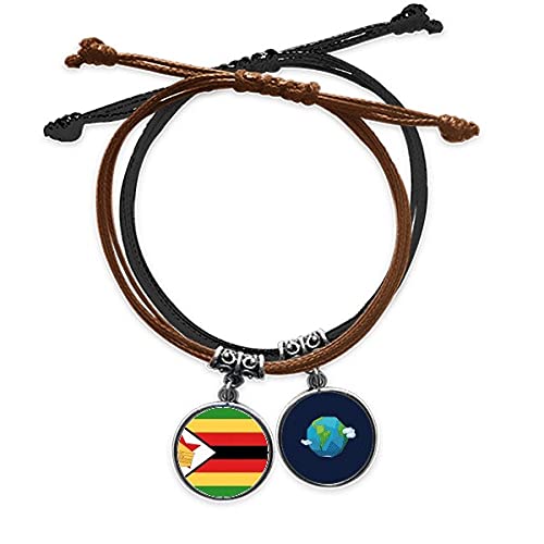 Pulsera de bandera de Zimbabue para lucir en festivales culturales y diario