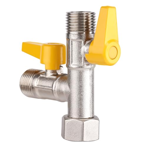 Image of RV 3-Way By-Pass Valve Replacement, 1 /2 inch NPT RV Pump Converter Winterizing Water Valve for Shower Kitchen Industry