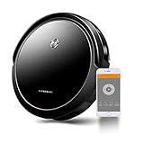 Robot Aspirapolvere con Alexa e App,1200Pa con Navigazione Gyro fino a 120 Minuti, 6 Modalita' di Pulizia,Ricarica Automatica,Silenzioso, per Peli di Animali,Pavimento di legno duro, tappeto sottile