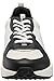 HUGO Logo Tape Canvas Mix Sneaker, Pearl Grey/Black, 7