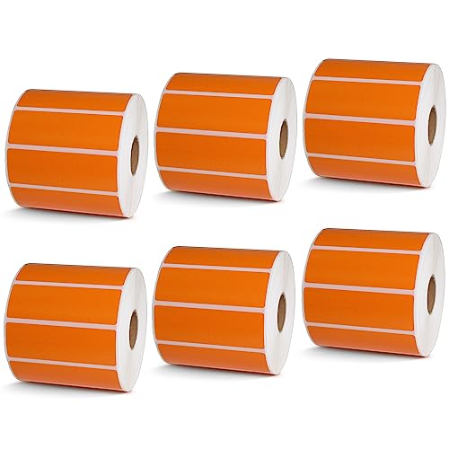Étiquettes thermiques perforées BETCKEY orange pour une impression fluide sur Zebra et Rollo