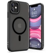 ULAK Case for iPhone 11 Compatible with MagSafe, Shockproof Magnetic 11 Phone Case, Slim Transparent Anti-Scratch TPU Protective Cover for iPhone 11 6.1 inch, Black/Mag