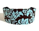 Bohemian Dandy Damask Soft Fabric Headband Hot CocoaTurquoise Cloth Headwrap