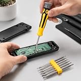 6-in-1 Multi-Bit Screwdriver Set Portable Compact Design Steel Bits Ergonomic Handle Manual Multibit Screw Starter For Home Electronics Furniture glasses screwdriver