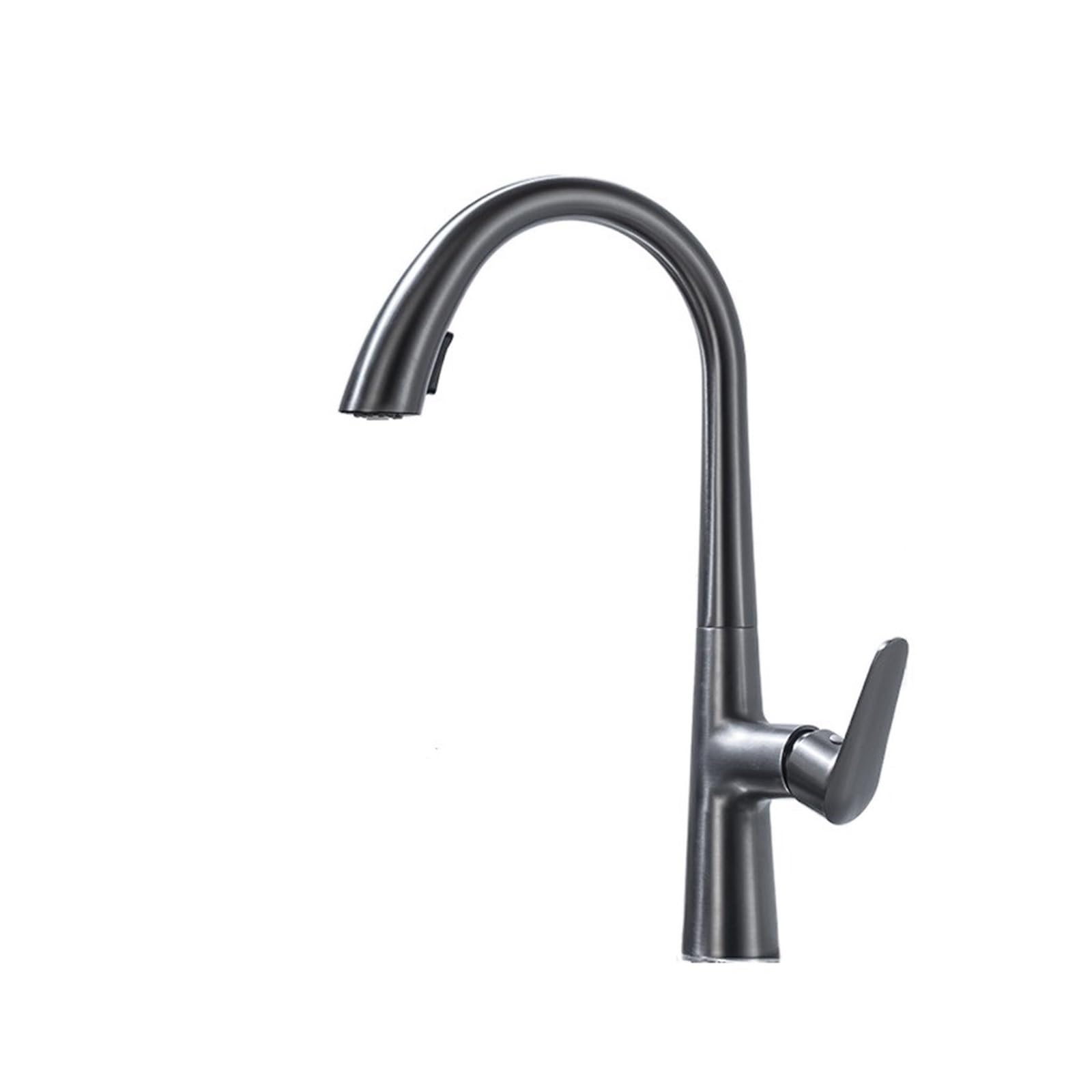 Robinet de cuisine rotatif gris pour laver facilement les grands plats