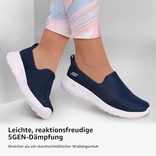 Skechers Damen Go Walk Joy Sneaker, Navy Textile White Trim, 42 EU – Ansicht 6