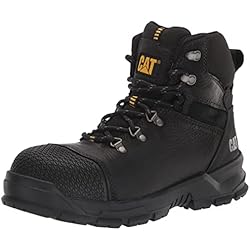 Caterpillar Con Punta De Acero Cat Footwear Bota de construcción impermeable con punta de acero para hombre, Negro, 41.5 EU