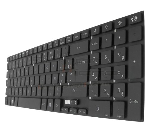 ARMORMICRO® - Clavier pour Packard Bell Easynote TS44-SB TS44-HR TS45-SB TS45-HR TS11-SB TS11-HR TS13-SB TS13-HR - Français AZERTY (Noir)