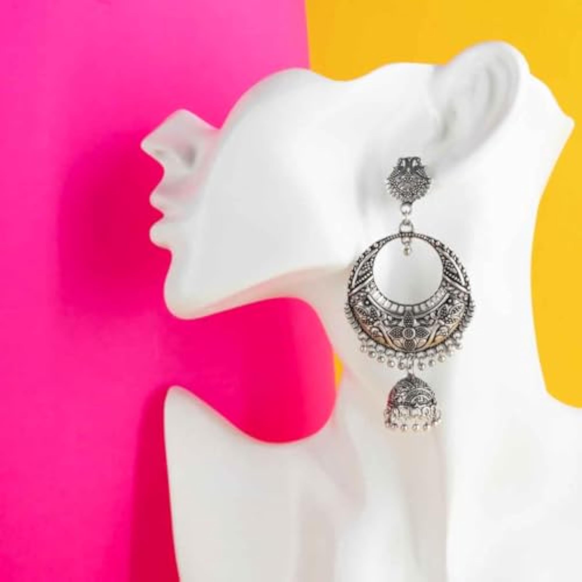 Oxidised Jhumka Earrings for Girlfriend, Women & Girls