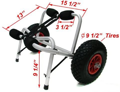 TMS CART-CANOE/KAYAK-KY001 New Jon Boat Kayak Canoe Carrier Dolly Trailer Tote Trolley Transport Cart Wheel by TMS - Used condition - Image 2