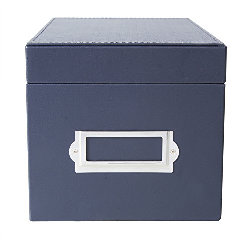 JackCubeDesign CD Case Storage Box Case DVD Organizer Holder with 50 Cases(Navy, 5.8 x 10.9 x 5.4 inches)-MK226A
