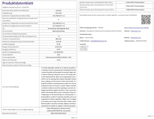 neverest® RV-B Rohrventilator 150mm Profi Ventilator Robust Leistungsstark Radiallüfter 230V/220V mit Stecker 800 m³/h, 150W, 52dB Material Metall