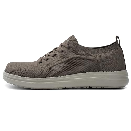 Image of PROMOLA Wide Toe Box Shoes for Men Casual Dress Shoes Wide Width Non Slip Walking Shoes with Arch Support