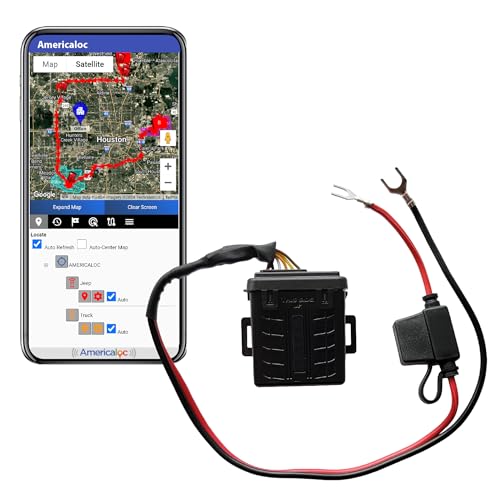 Americaloc STX Wired GPS Tracker for Vehicles. Includes 4 Months of Free Service. Easy Installation on Car’s Battery