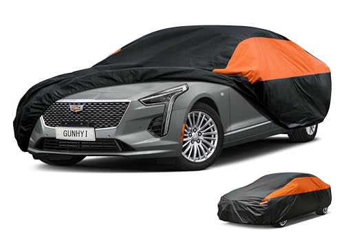 Image of GUNHYI Cadillac Car Cover Custom Fit Cadillac CTS (2003-2014) Waterproof All Weather for Automobiles, Lightweight Full Exterior Cover Outdoor Sun UV Rain Dust Snow Wind Protection.