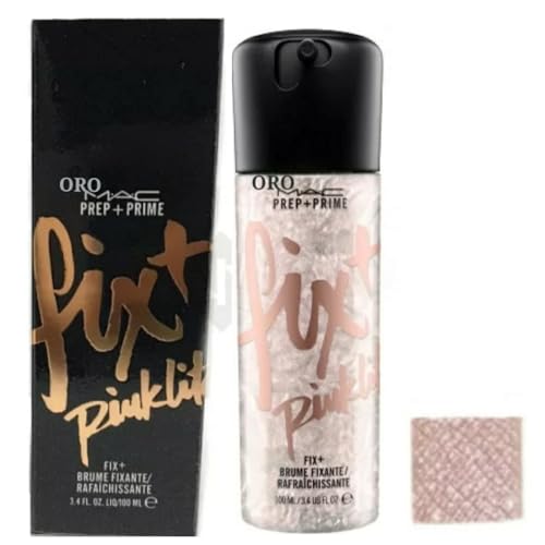 Image of ORO-MAC Prep + Prime Fix+ (Shimmer) - Pinklite Makeup Fixer Setting Spray(100ml)