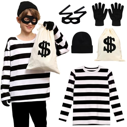 Disfraz de ladrón para niños 5 piezas Halloween