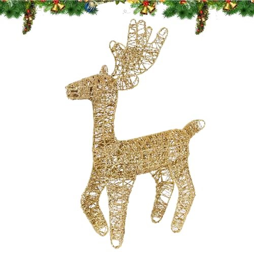 Renne debout pré-éclairé de Noël avec structure robuste résistante à la rouille - 2