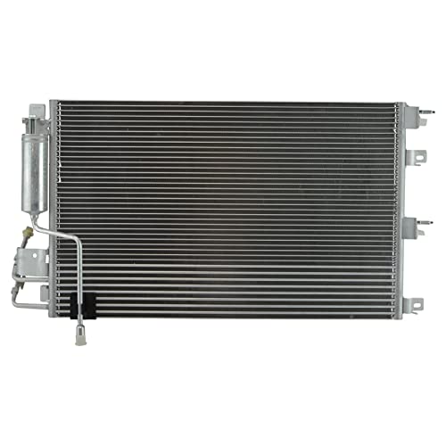 Image of TRQ A /C Condenser and Receiver Drier Assembly with Transmission Oil Cooler Compatible with 2008-2011 Ford Focus Automatic Transmission