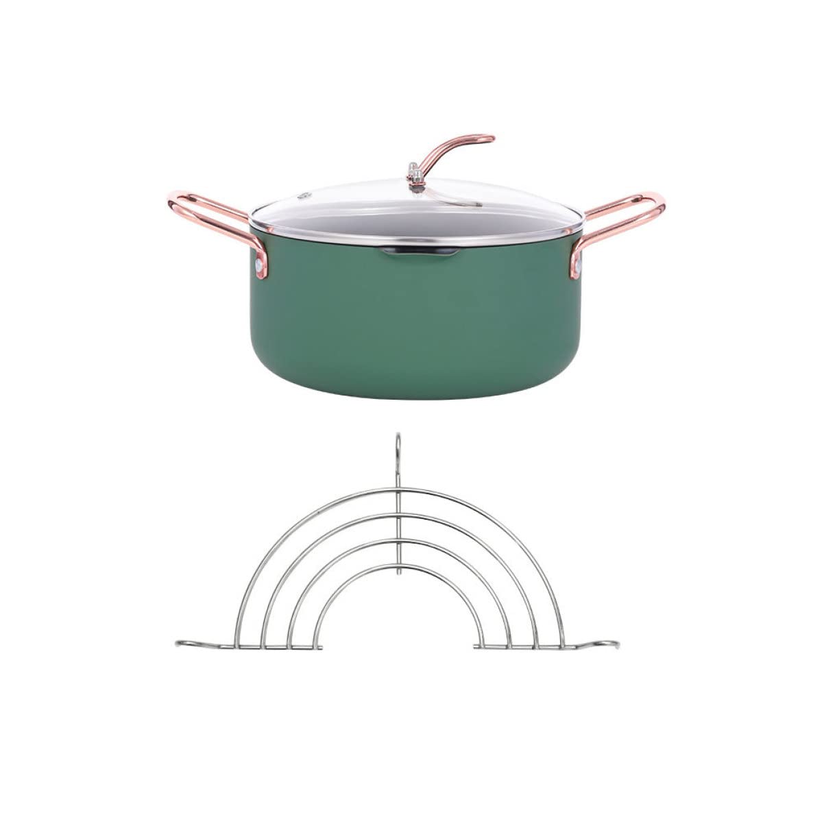 Pentola Multifunzionale per Pappa Bebé Antiaderente in Acciaio Inox | Coperchio in Vetro Temperato, Uso Domestico e Hotel, Funzioni di Cottura e Conservazione Alimenti Colore Casuale