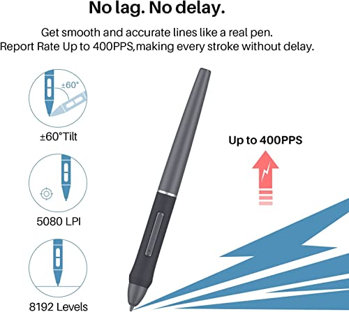 Artisul A1201 Drawing Tablet 12 Inch Graphics Drawing Tablet 8192 Levels Pressure Battery-Free Stylus Digital Drawing Tablet For Windows/Macos/Chromebook/Android With 8 Shortcut Keys #TOP1