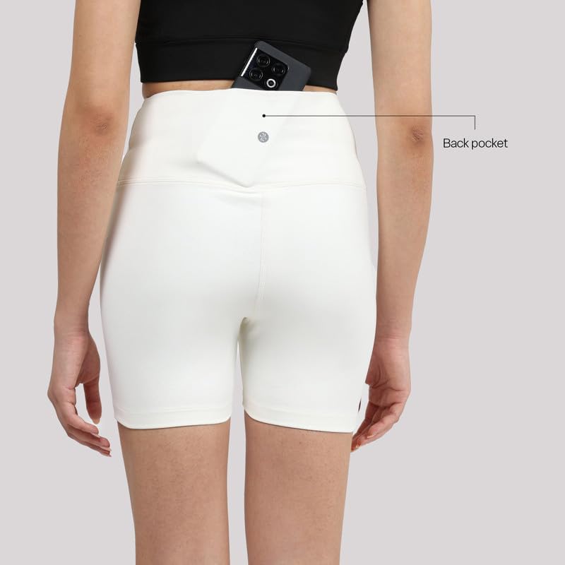Image of BlissClub Ultimate Shorties Lite | Gym Shorts for Women Workout, Sports Shorts, Swim Shorts and Shapewear for Tummy | High Waist and Back Pocket