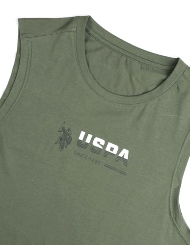 Image of U.S. Polo ASSN. Mens OEV06 Brand Print Comfort Fit Gym Vest