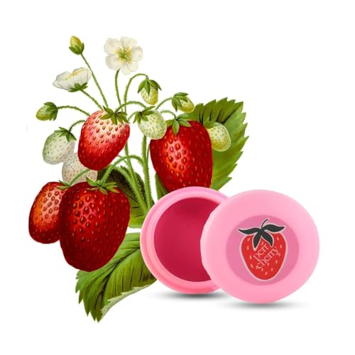 Image of Perr Cherry Lip and Cheek Tint with Vitamin E, Soft Blendable Colour with Lightweight Cream Texture, Long Wear Finish, 100% Natural and Safe for Sensitive Skin - Strawberry Cake (5g)