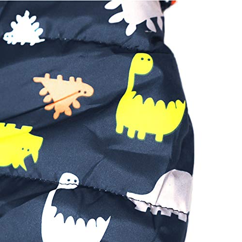 Baby Toddler Girls Boys Waistcoat Coat Autumn Winter Clothes 2-6 Years Old,Kid Cartoon Dinosaur Hooded Tops Vest (5-6 Years Old, Navy) #TOP5