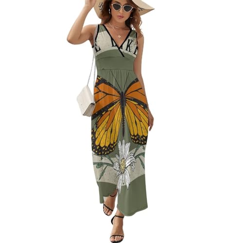 Robe longue d'été sans manches fluide pour rester au frais avec élégance