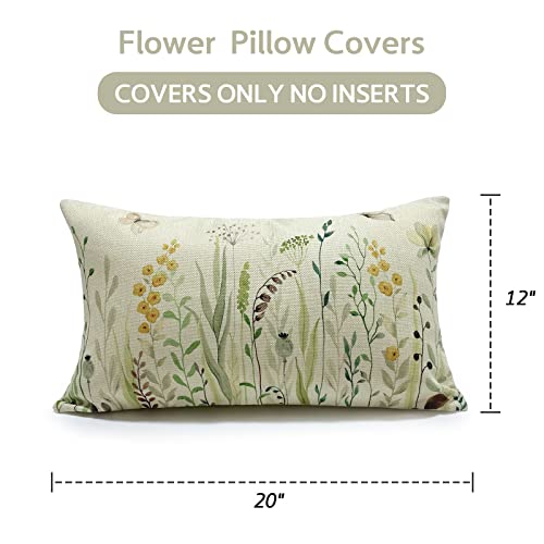 Bbiggood Summer Throw Pillow Covers 12X20 Inch Lumbar Pillow Cover, Decorative Pillows For Bed Spring Farmhouse Couch Decor Pink Floral Pillow Covers Rectangle Spring Outdoor Pillow Covers, Pack Of 1 #TOP5