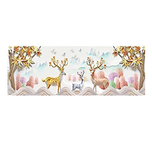 Peinture diamant 5d complet cerf de paysage format xxl 50x120cm