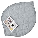 Kivik Weighted Lap Blanket 5 lbs for Adults, Small Leaf Weighted Blanket, Portable Travel Weighted Lap Pad for Relaxation, Napping, All-Season Throw Blanket, Grey 30'x40'