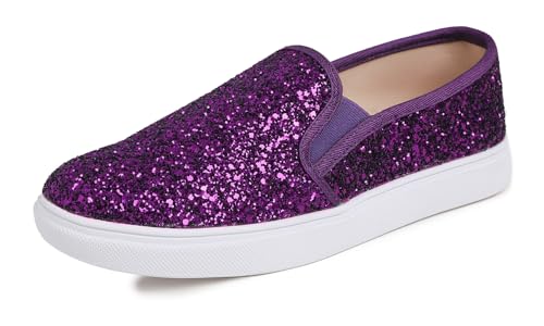 FEVERSOLE Women's Fashion Slip-On Sneaker Casual Flat Loafers