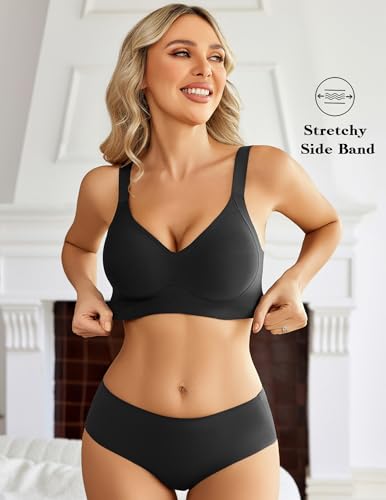 Image of Avidlove Wireless Bra for Women Seamless Push Up Full Coverage Bra Comfort Bralette Support Everyday Bra