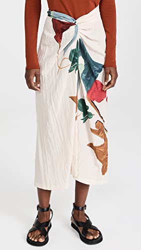 Vince Women's Painted Abstract Draped Knot Skirt2