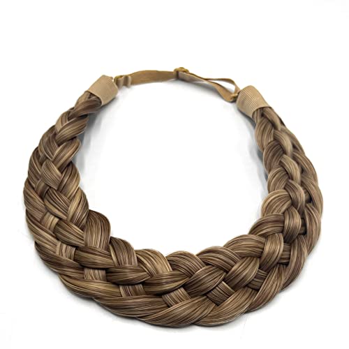 Sthejfb Braided Headband 5 Strands Synthetic Classic Chunky Elastic Braid Headband Women Ms Bohemian Trendy Hair Braid (Light Blonde) #TOP6