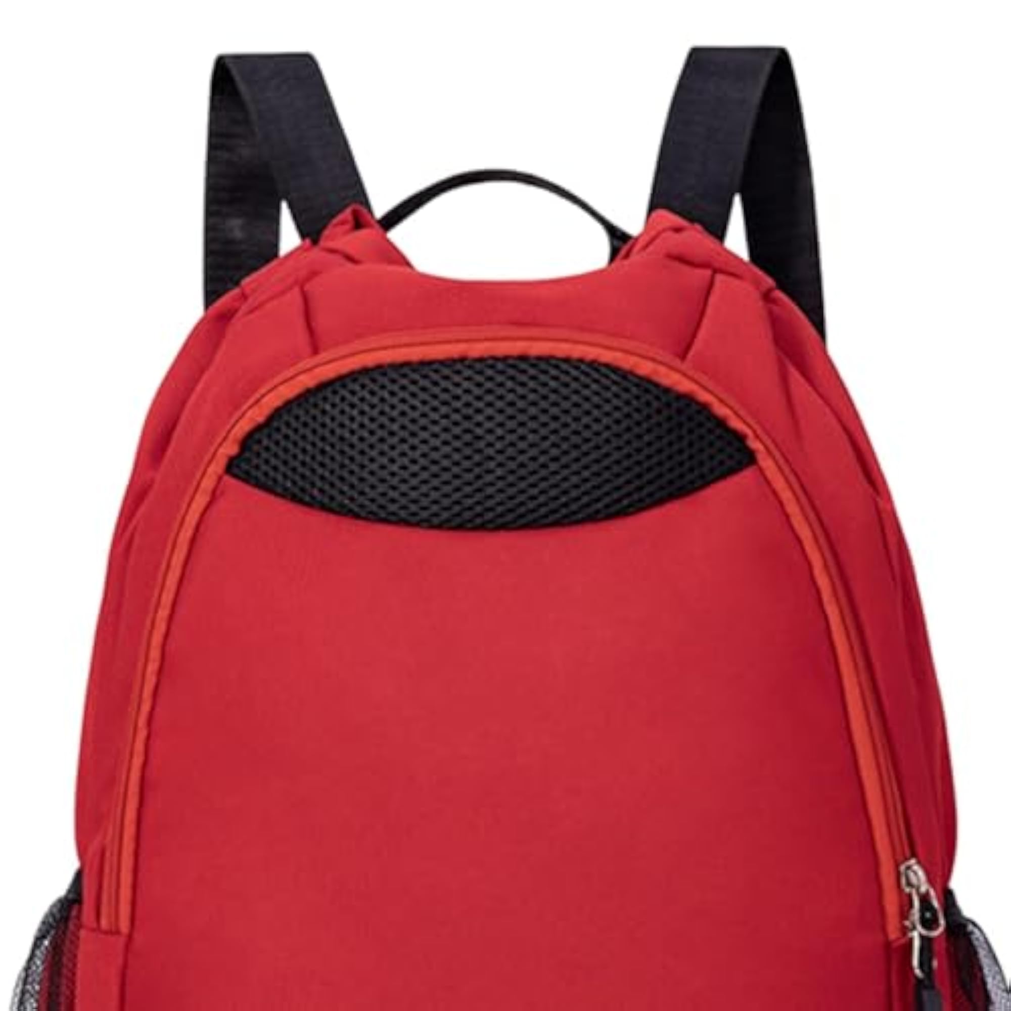 Drawstring Basketball Backpack Zipper Gym Bag, Red