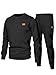 JMIERR Herren Jogginganzug Set 2-Teiliger Sweatshirt Trainingsanzug Casual Sportanzug Herren Sweatshirts und Jogginghose Tracksuit sets mit Strukturmuster,Schwarz L