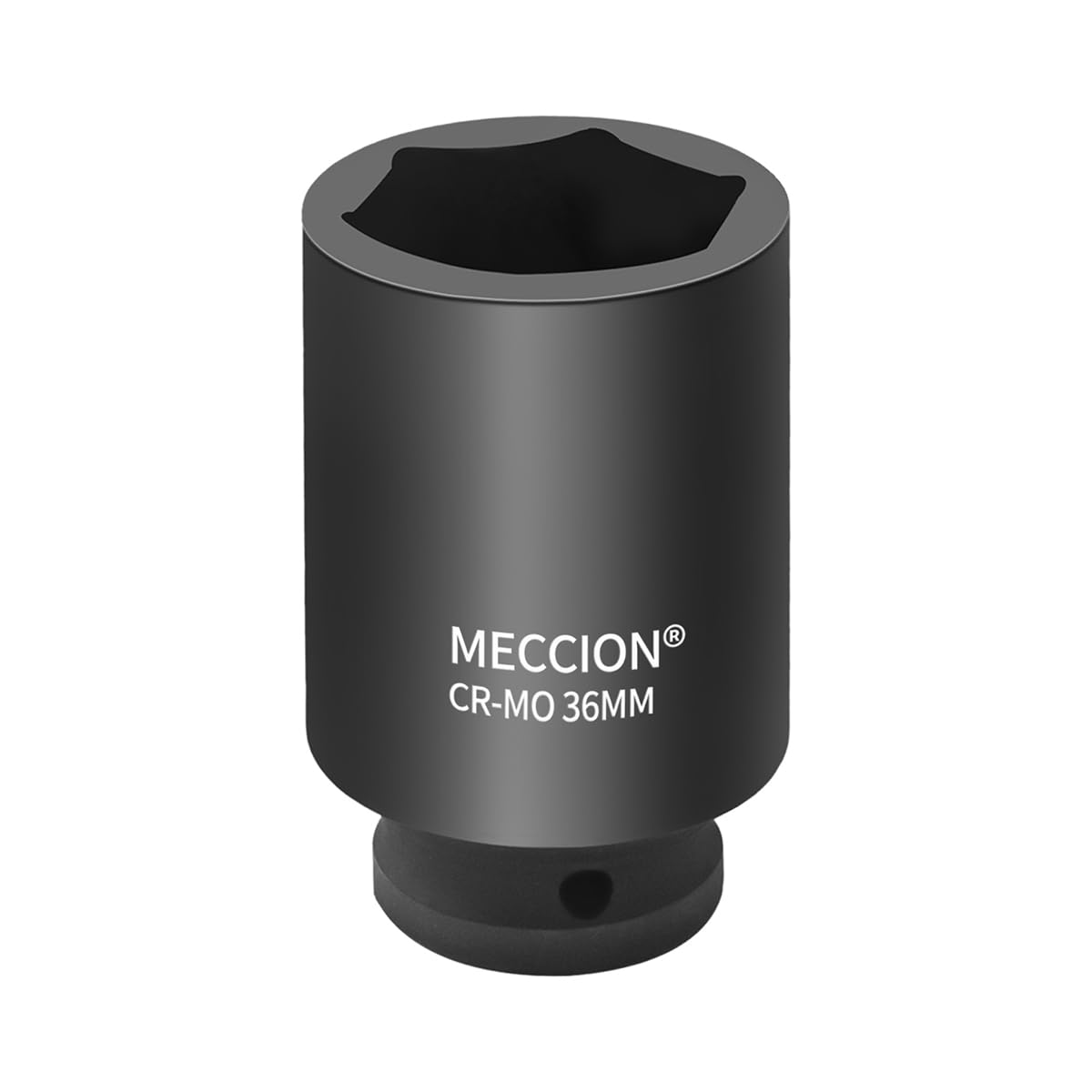 Meccion 1/2 Inch Drive Impact Socket 36mm Heavy Duty Cr-Mo 6 Point Deep Socket, 78mm Length