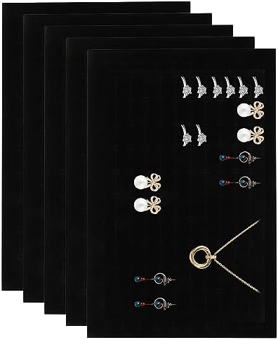 SEWACC Jewelry Display Cloth Mat - 40x40cm Black Square Pad For Necklaces, Bracelets, Earrings - View #9