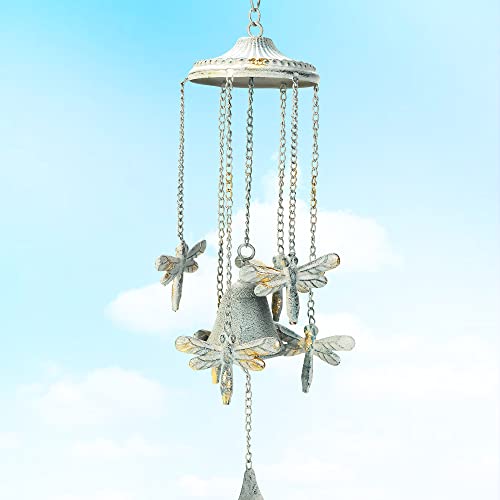 Sungmor トンボ ウィンド チャイム 屋外 壁 天井 木用 垂直ハンギング ベル 素敵でかわいい鋳鉄ベル 新築祝いギフト ホーム ガーデン パティオ 屋内 屋外 装飾用のユニークなウィンドチャイム