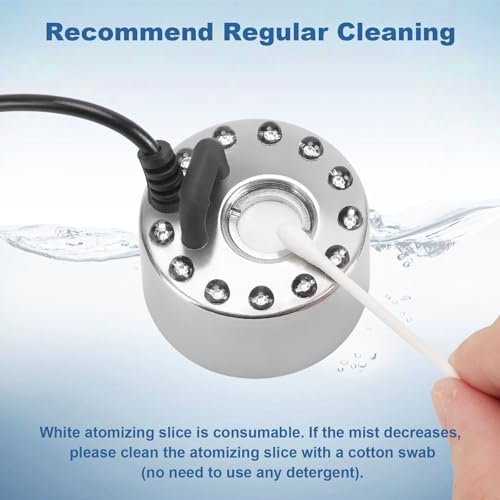Fitnate 350Ml/H Mist Maker Fogger,12 Led Color Changing Fog Atomizer Air Humidifier thumb #6