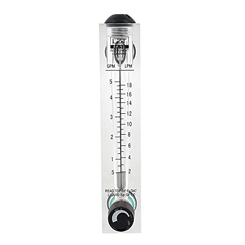 41TLtCHLDmL. SL500 Nxtop Adjustable Knob 0.5-5GPM 2-18LPM Water Flow Meter Panel Type Flowmeter